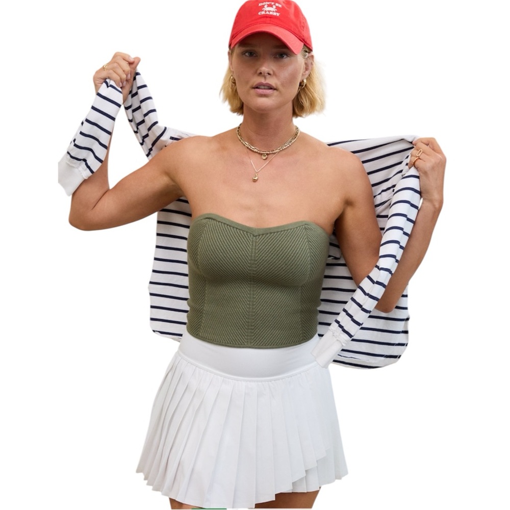Aerie Ribbed Sweater Tube Top – Size XS, Olive (NWT)
